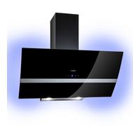 Clara 90 cappa aspirante, vetro, 509 m³/h, touch, luce ambientale