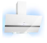 Clara 90 cappa aspirante, vetro, 509 m³/h, touch, luce ambientale