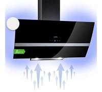 Klarstein Clara Angled Cappa Aspirante 90 cm, Cappa Cucina con Aspirazione Smart, Con Filtro per Cappa in Alluminio, Flusso d'Aria 509m³/h, Illuminazione LED RGB, Cappa Sottopensile Esterno Classe A