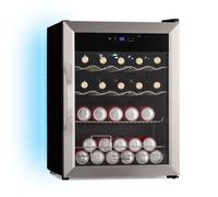 Klarstein Coachella Smart 64cm 60L Frigo Bibite con Porta in Vetro Argento