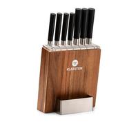 Kitano 8 pezzi Set di coltelli con blocco in legno da 7 coltelli in acciaio