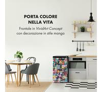 Cool Vibe frigorifero E 90 litri VividArt Concept in stile manga nero