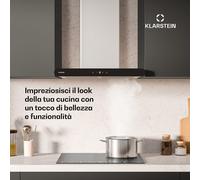 CurveVent - Cappa aspirante | 700 m³/ora | Touch | LED | 110 W | Classe energetica A+