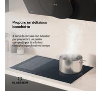Klarstein Delicatessa 77 Flex Einbaukochfeld | 7500 W | Flexzone | Booster | Induktion