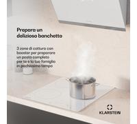 Klarstein Delicatessa - Piano cottura a induzione | 45 cm | 6600 W | 3 zone di cottura | Slider-Control | Boost