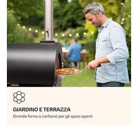 Klarstein Diavolo Napoletana - Forno per pizza, forno a legna, antiruggine, acciaio inox