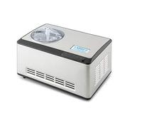 Klarstein Dolce Bacio - Gelatiera, Macchina per Gelato, Acciaio, Cestello Termico Estraibile 2L, Timer 5/60 Minuti, Raffreddamento da - 18° a - 35° C, Spatola, Argento