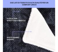 Dr. Watson Deluxe XXL - Coperta elettrica, 160 W, 9 livelli di temperatura, elemento di controllo, 200 x 180 cm