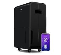 Klarstein DryFy Grand Smart 70L - Deumidificatore, WiFi App, Silenzioso, Timer 24h, Serbatoio da 8L, Deumidificatore Portatile per Casa, Bagno, Stanze 60-90m²