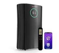 KLARSTEIN DryFy ProConnect 24L Deumidificatore Wi-Fi, Silenzioso, Timer 24h, Filtro HEPA, Portatile per Casa/Ufficio, Controllo umidità, Stanze Fino a 36m², Nero