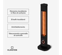Klarstein DualisHeat - Stufa a infrarossi indipendente | 2000 W | 15 m² | Flessibile | 105 x 25 cm
