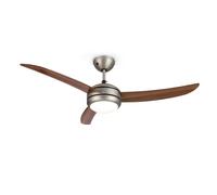 Klarstein El Paso 132 cm 54 W Ventilatore da soffitto con luce Legno scuro