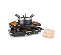 Klarstein Entrecote Raclette Grill con Fonduta 8 Persone con Sottobicchieri Nero