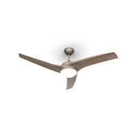 Klarstein Figo 132 cm 55 W Ventilatore da soffitto con luce Nichel metallico