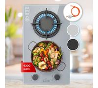 Klarstein Firetale 30cm Fornello a gas 2 Fuochi Grigio