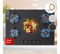 Klarstein Firetale 70cm Fornello a gas 5 Fuochi Nero