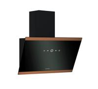 Klarstein FlashLine 60 - Cappa da Cucina, Touchscreen, 578 m³/ora, Efficienza Energetica LED, Silenziosa: 34,5 dB, Nero & Rame, Scarico & Ricircolo