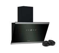Klarstein FlashLine - Cappa da cucina da 60 cm, cappa a parete inclinata, touchs