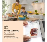 Klarstein Forli - Sacchetti per sottovuoto, 2 rotoli, 28 x 300 cm ciascuno, resistenti, antistrappo, adatti alla cottura