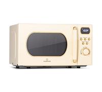 Klarstein Forno Microonde Vintage 800w, Combinato con Grill, 20 Litri con Piastra di Sbrinamento, Fornetto Smart con LED, Programmi Automatici, 5 Livelli di Potenza