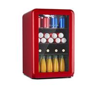 KLARSTEIN Frigorifero PopLife mini bar, frigorifero retrò, 0-10°C, solo 39 dB, 70 L, ecologico, porta a doppio vetro, design retrò, rosso