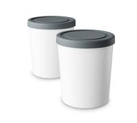 Klarstein Set di contenitori per il gelato | 1 litro | Plastica | Lavabili in lavastoviglie