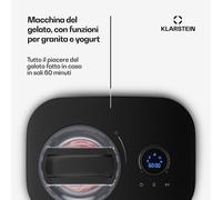 Klarstein FrostFusion - Macchina per gelato, granita e yogurt con compressore e accessori | 1 l | 100 W
