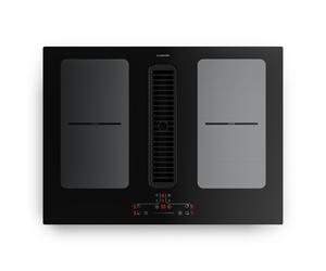Klarstein Full House 70cm 4 Fuochi Piano a Induzione Con Cappa Integrata Nero
