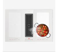 Klarstein Full House 80cm 4 Fuochi Piano a Induzione Con Cappa Integrata Bianco