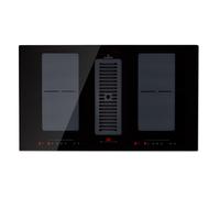 Klarstein Full House 90cm 4 Fuochi Piano a Induzione Con Cappa Integrata Nero