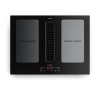 Klarstein Full House Piano Induzione con Cappa Integrata - 4 Zone, Boost 7335W, Touch Control, Timer, Blocco Bambini, Vetroceramica, Filtro Lavabile, 70cm, Piano Cottura Cappa Integrata, Black