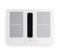 Klarstein Full House Piano Induzione con Cappa Integrata - 4 Zone, Boost 7335W, Touch Control, Timer, Blocco Bambini, Vetroceramica, Filtro Lavabile, 70cm, Piano Cottura Cappa Integrata, White