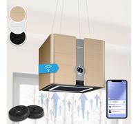 Klarstein Futurelight Smart 45cm 413m³/h Cappa a Isola Oro