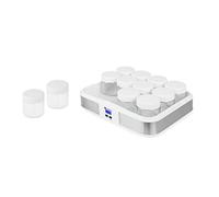 Klarstein Gaia macchina per yogurt (in acciaio inox, 12 vasetti in vetro BPA free da 210ml, produzione di 2,5litri, display LCD retroilluminato, controllo elettronico della temperatura) - bianco