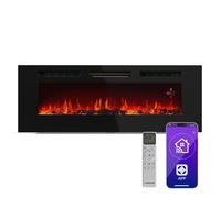 Klarstein Galeras Smart 1800W 127cm Camino elettrico a parete Nero