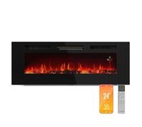 Galeras Smart - Caminetto elettrico | 2 livelli di calore | 16-30 °C | Effetto fiamma a LED | Compatibile con IOT