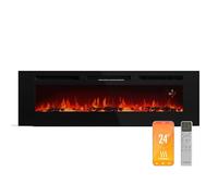 Galeras Smart - Caminetto elettrico | 2 livelli di calore | 16-30 °C | Effetto fiamma a LED | Compatibile con IOT
