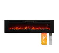 Klarstein Galeras Smart - Caminetto elettrico | 2 livelli di calore | 16-30 °C | Effetto fiamma a LED | Compatibile con IOT
