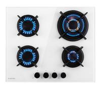 Klarstein Goldflame 30cm Fornello a gas 4 Fuochi Bianco