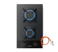 Klarstein Goldflame Nano piano cottura a gas | 2 bruciatori in ottone | Nanorivestimento | GPL/gas naturale