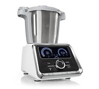 Klarstein GrandPrix - Impastatrice Planetaria, Robot da Cucina Multifunzione, Vaporiera, Planetaria con Tritacarne, 500/1000W, Ciotola in Acciaio Inox, 2,5L, 12 Velocità, BPA FREE, Bianco