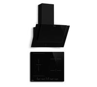 Klarstein HaloSync Piano Induzione con Cappa Integrata - 4 Zone, 8400W Boost, Touch Control, Timer, Blocco Bambini, ThermoRecall, Vetroceramica, 60cm, Cappa 631,6 m³/h