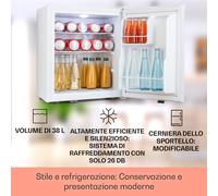 Klarstein Happy Hour 38 - Mini frigo, minibar, 38 litri, 26 dB