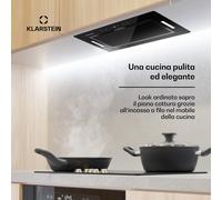 Hektor Eco - Cappa aspirante, 72 cm, 466 m³/ora, touch, vetro