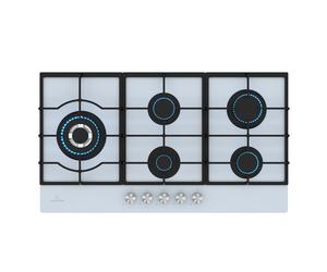Klarstein Ignito 90cm Fornello a gas 5 Fuochi Bianco