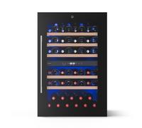 Klarstein Illuminosa 57 Bottiglie Cantinetta da Incasso Sottobanco 2 Zone Nero