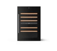 KLARSTEIN Illuminosa 57 CANTINETTA VINO, 57 bottiglie, 5 ripiani, dimensoni: L 59,50 cm, A 88,50 cm, P 57 cm, temperatura massima 22 °C, temperatura minima 5 °C, Legno naturale, Nero