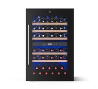 KLARSTEIN Illuminosa Cantinetta Vino da Incasso - 57 Bottiglie, Doppia Zona, 5-22°C, Touch, LED, Ripiani Legno, Porta UV, Silenziosa, Cantina Frigo per Vino