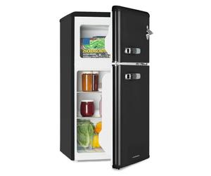 KLARSTEIN Irene - Frigo con Freezer, Frigorifero Rétro, Congelatore da 25 L, Silenzioso: 40 dB, 2 Ripiani nel Frigo 61 L, 2 Vani sullo Sportello, per Piccole Famiglie e Single