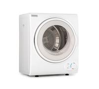 Klarstein Jet Set 2500 - Asciugatrice a Espulsione, Carica Frontale, 850 W, Libera Installazione/Sottopiano 2,5 kg, Riscaldamento PTC, Calore fino a 60 C, Timer 20-200 min, Bianca